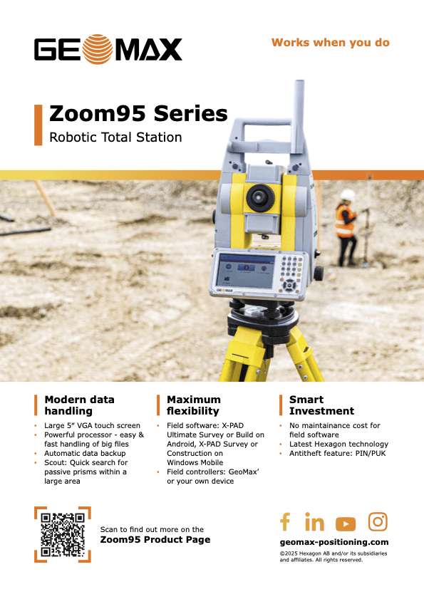 Корица на техническия лист на GeoMax Zoom95