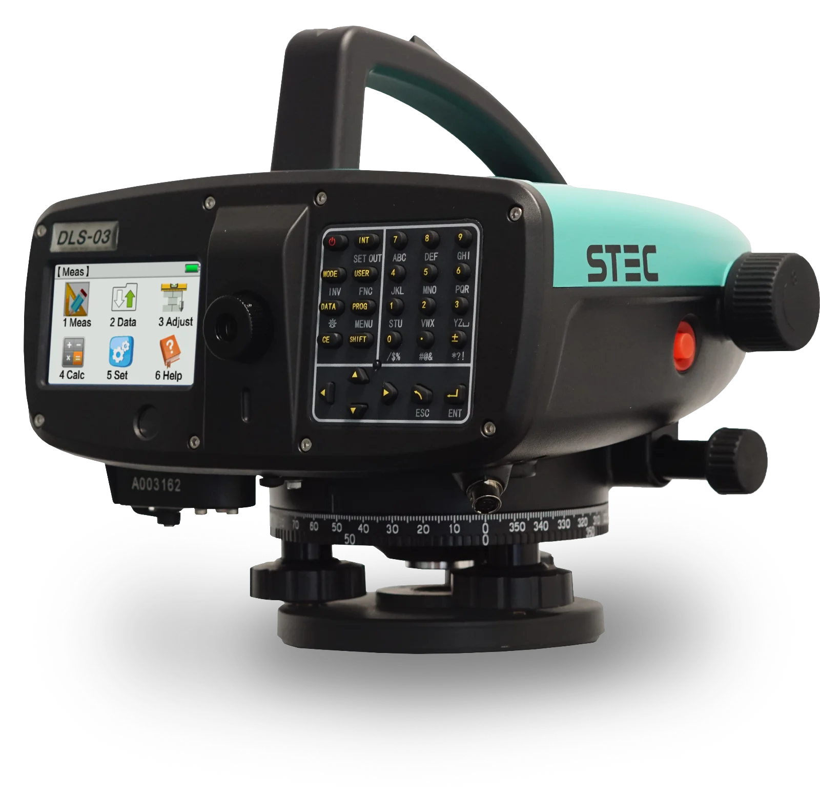 Дигитален нивелир STEC DLS-03, изглед отстрани с дисплея и клавиатурата